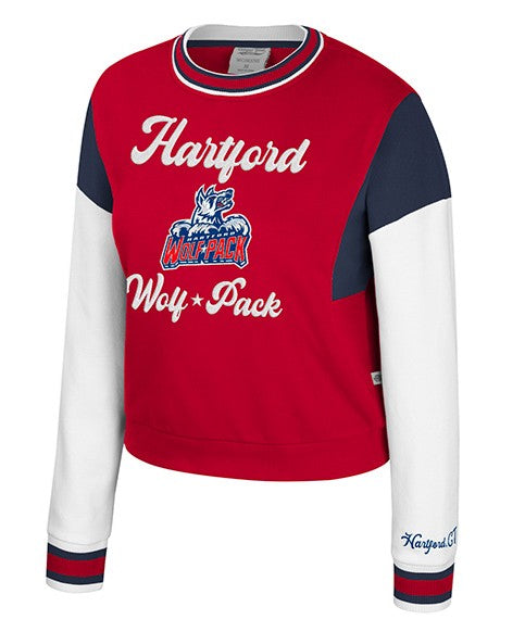 Hartford Wolf Pack x Colosseum: Moonbeams Ladies Crewneck Sweatshirt