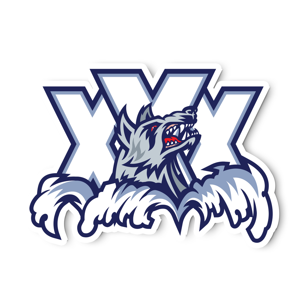 Hartford Wolf Pack "XXX – 30th Anniversary" Primary Logo Sticker Product View