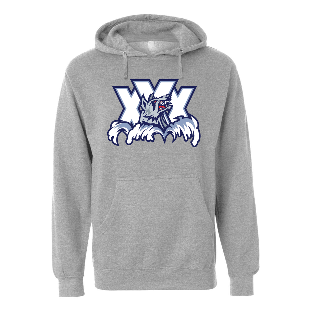 Hartford Wolf Pack "XXX – 30th Anniversary" Primary Logo Unisex Midweight Hooded Sweatshirt Product View