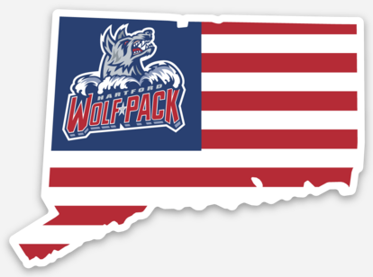 Hartford Wolf Pack Flag Sticker
