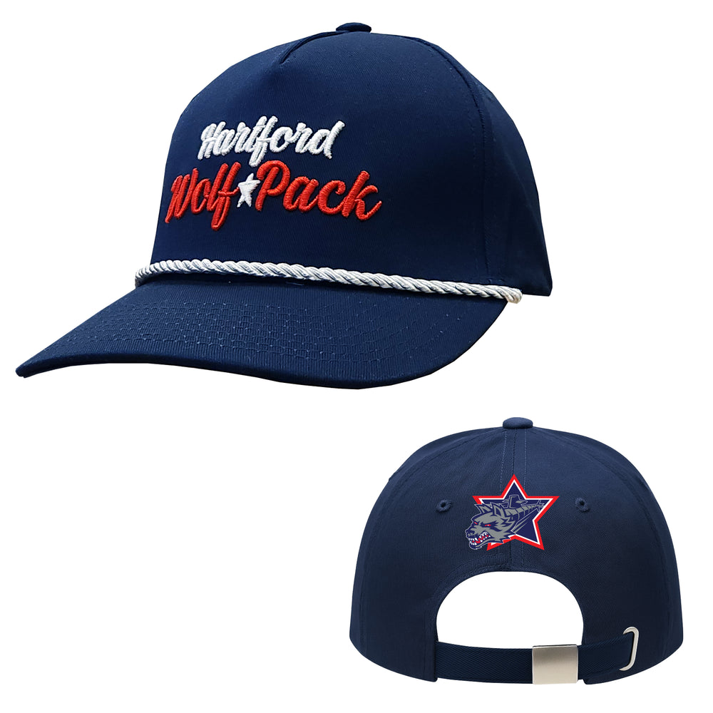 Hartford Wolf Pack Script Rope Hat