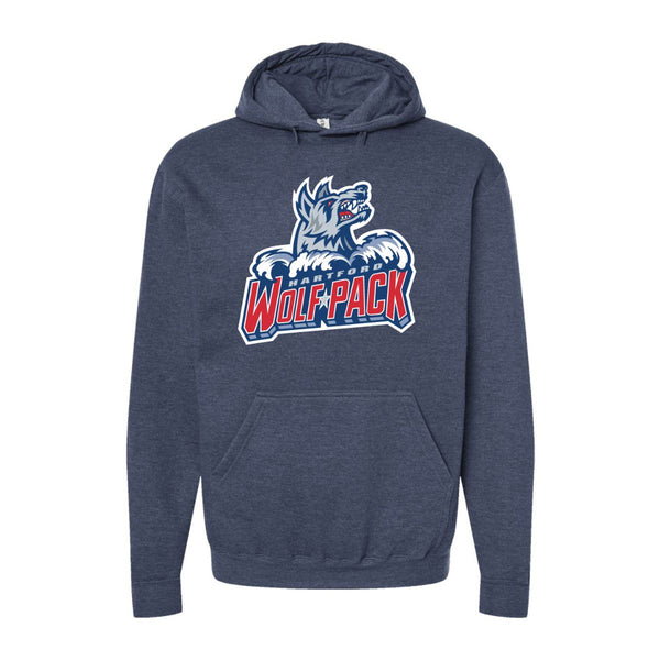 Hartford Wolf Pack Jumbo Embroidered Logo Hoodie