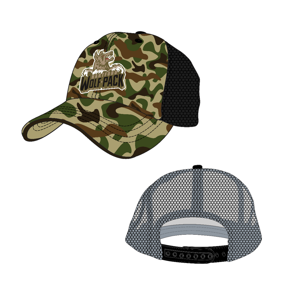 Hartford Wolf Pack Camo Trucker Hat