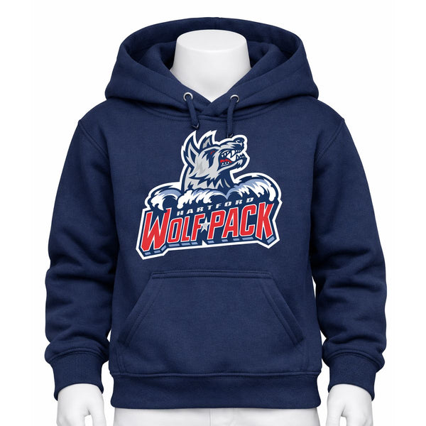 Hartford Wolf Pack Logo Youth Hoodie