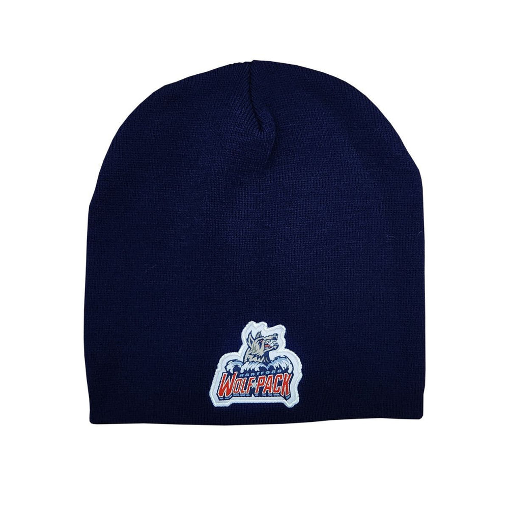 Hartford Wolf Pack Basic Navy Beanie (no cuff, no fleece)