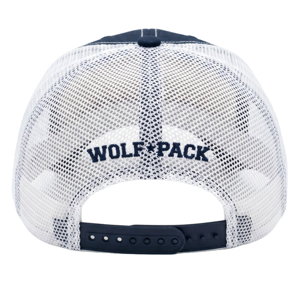 Hartford Wolf Pack Primary Logo Mesh Trucker Snap Back Cap - Back View