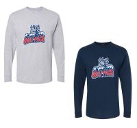 Hartford Wolf Pack Primary Logo Long Sleeve Cotton T-shirt