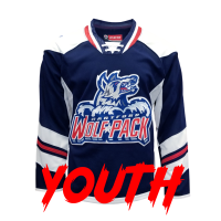 Hartford Wolf Pack CCM Primary Logo Youth Replica Jersey Navy