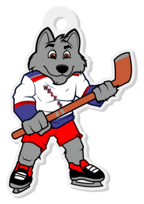 Hartford Wolf Pack Acrylic Sonar Keychain