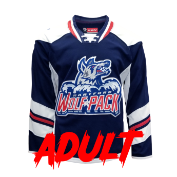Hartford Wolf Pack CCM Primary Logo Navy Replica Jersey
