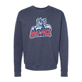 Hartford Wolf Pack Primary Logo Jumbo Embroidered Crewneck Sweatshirt