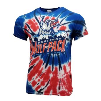 Hartford Wolf Pack Logo Adult S/S Tie Dye T-shirt
