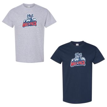 Hartford Wolf Pack Primary Logo Short Sleeve Cotton T-shirt
