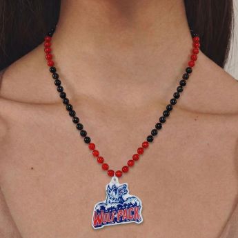 Hartford Wolf Pack Beaded Necklace with Medallion